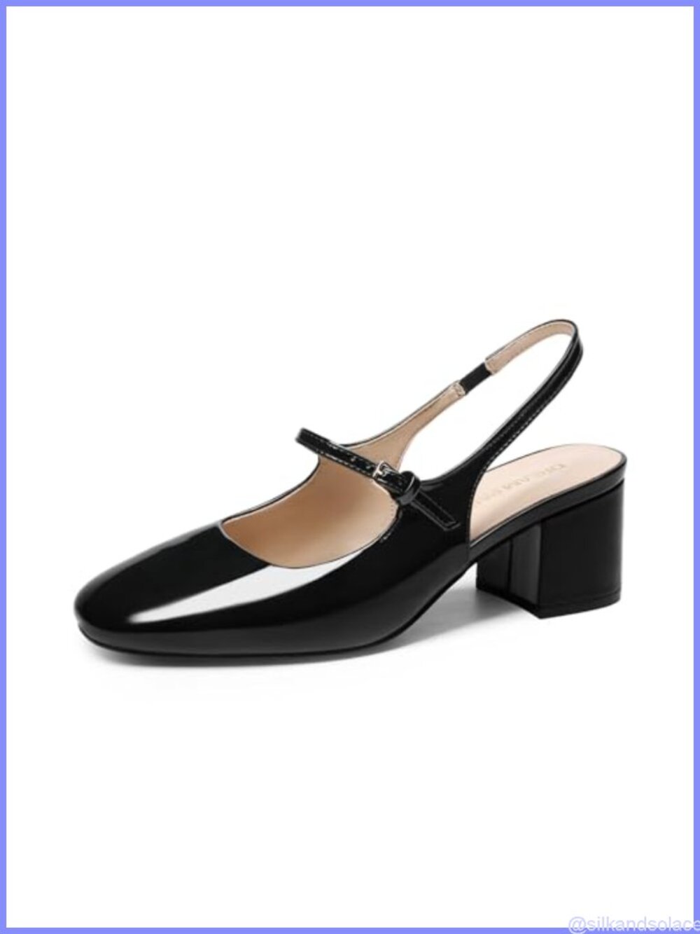Women's Mary Jane Low Chunky Heels Slingback Square Toe Dress Pumps
